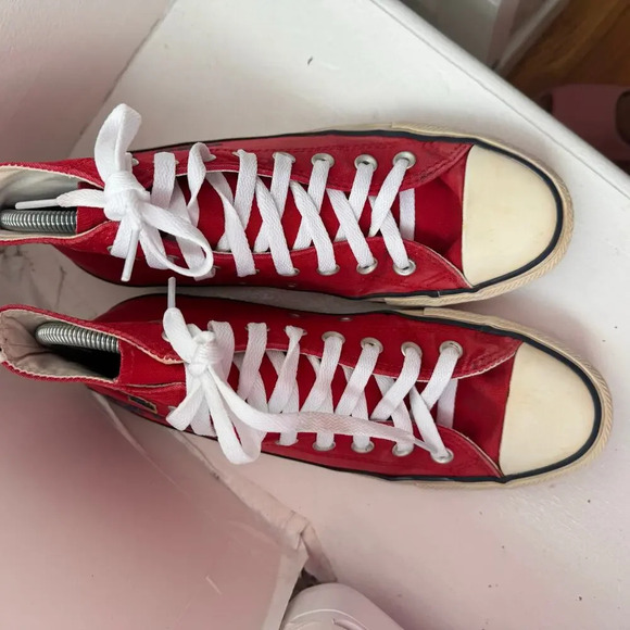 Rare Converse Chuck Taylor All Stars Red men’s high Top size 40 made in Brazil - Picture 10 of 11